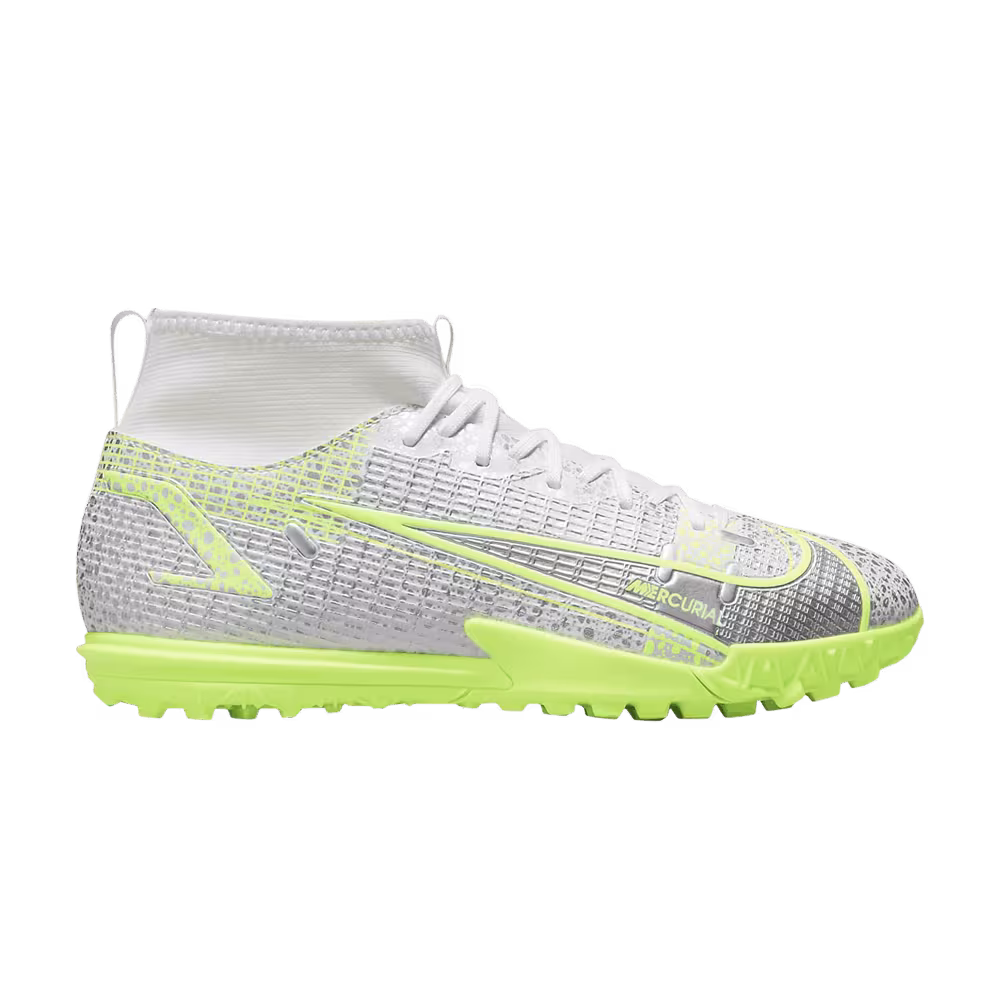 Nike Mercurial Superfly 8 Academy TF GS Metallic Silver Volt