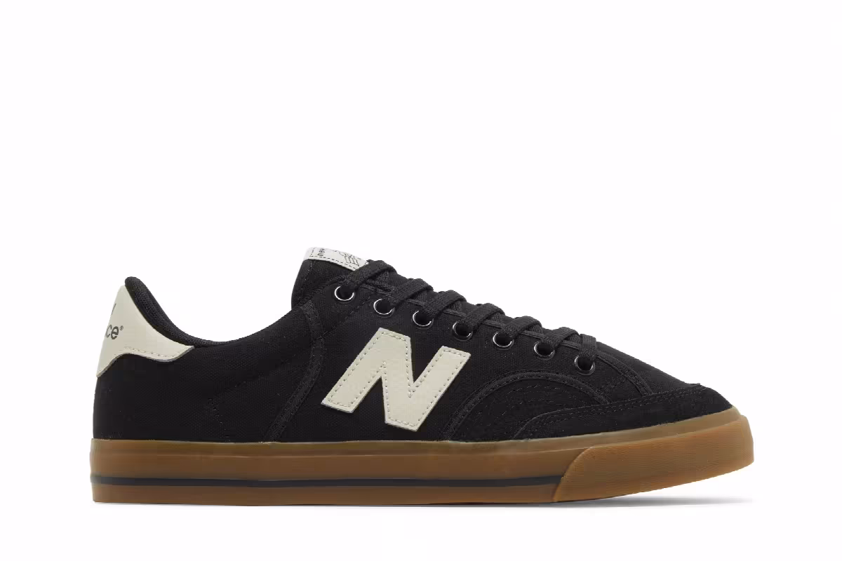 New Balance Numeric 212 Pro Court Black Timberwolf Gum, view 2