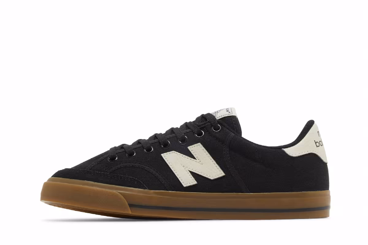 New Balance Numeric 212 Pro Court Black Timberwolf Gum, view 4