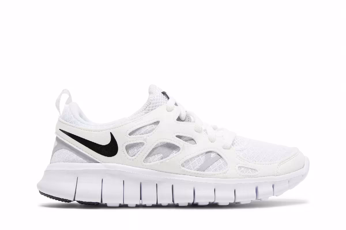 Nike Free Run 2 GS White Black, view 2