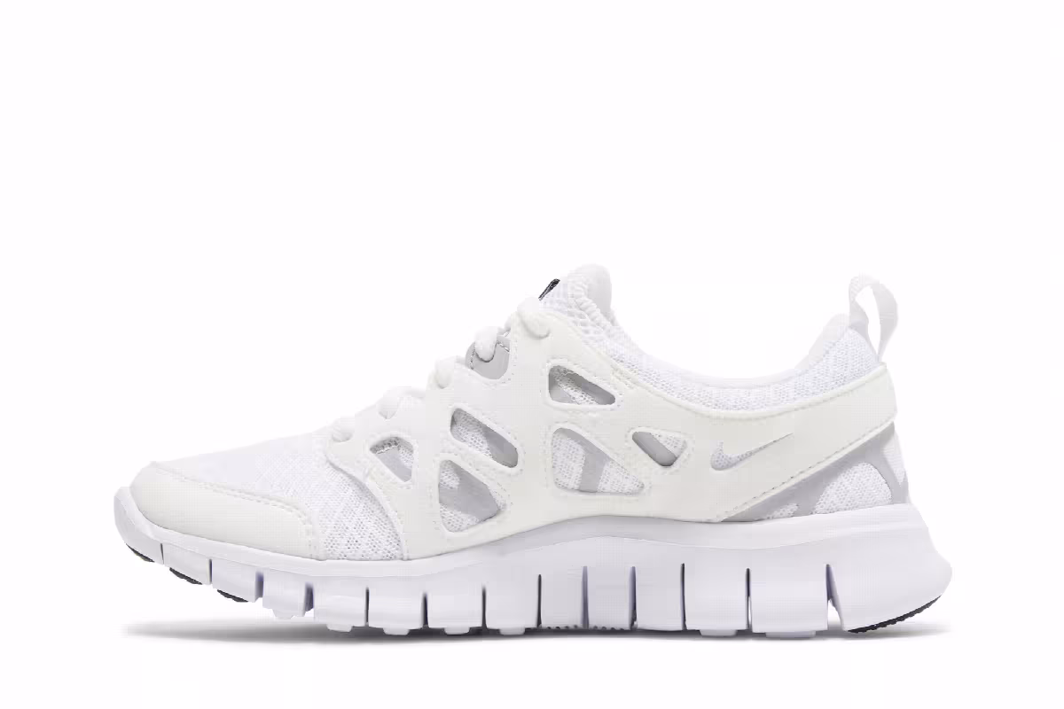 Nike Free Run 2 GS White Black, view 4