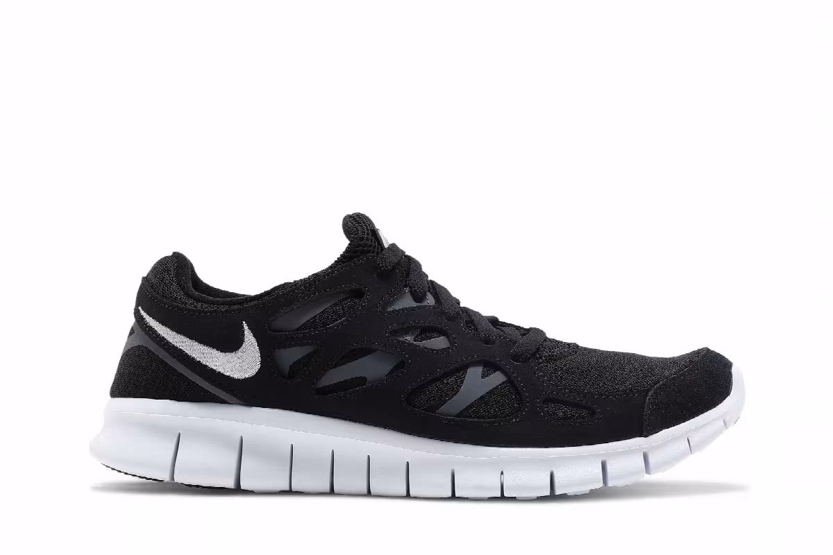 Nike Free Run 2 Black White, view 2