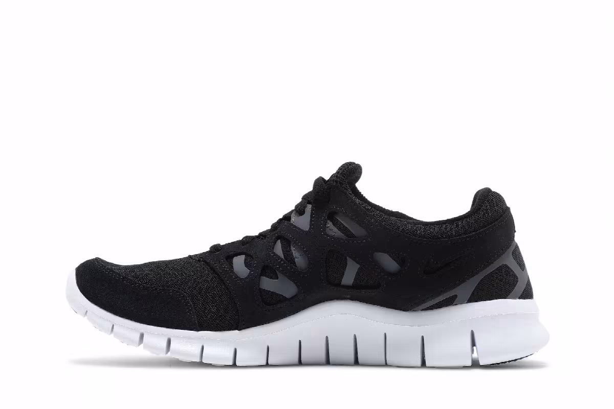 Nike Free Run 2 Black White, view 4