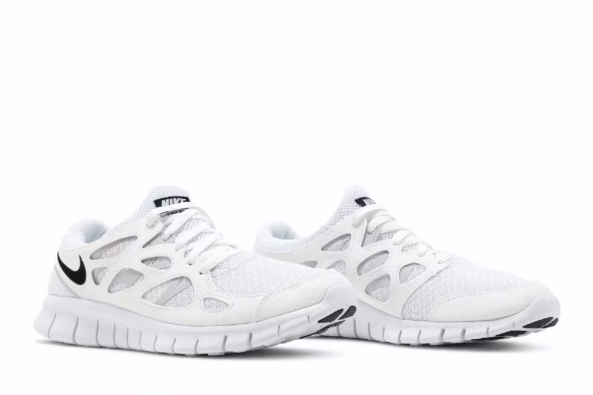 Nike Free Run 2 White Black, view 9