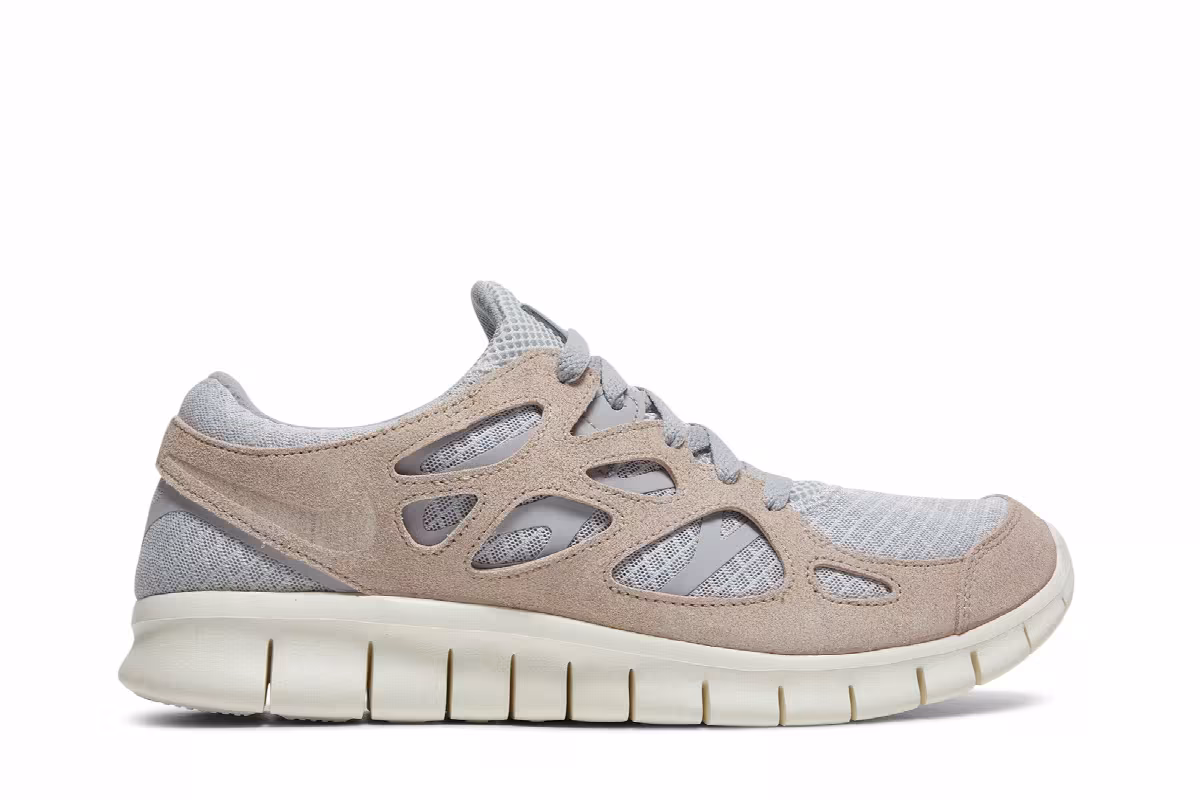 Nike Free Run 2 Wolf Grey Fossil Stone, view 2