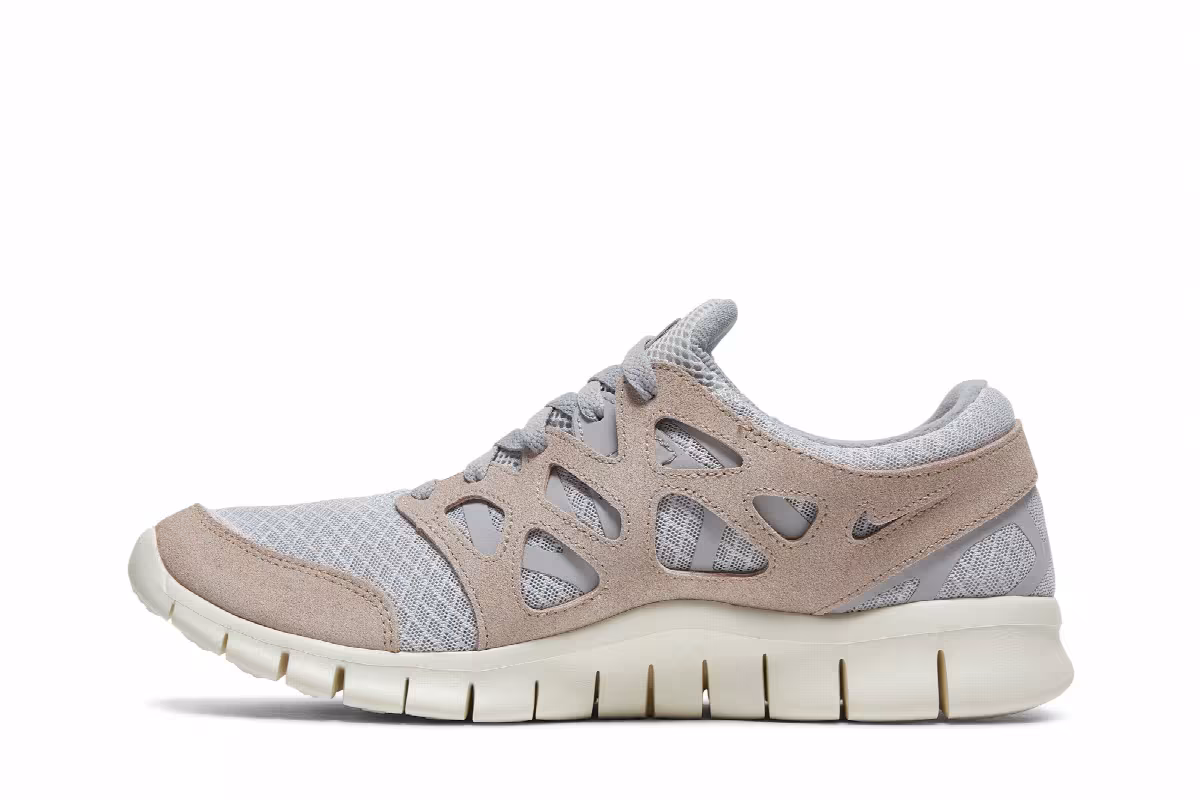 Nike Free Run 2 Wolf Grey Fossil Stone, view 4