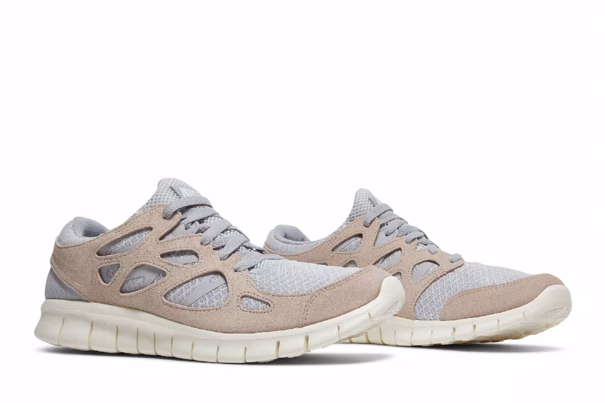 Nike Free Run 2 Wolf Grey Fossil Stone, view 9