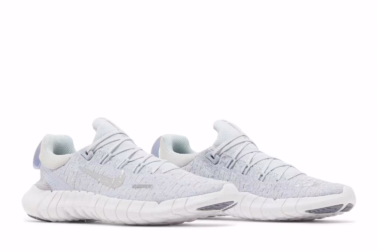 Nike Women's Free Run 5.0 Pure Platinum Metallic Silver, view 9