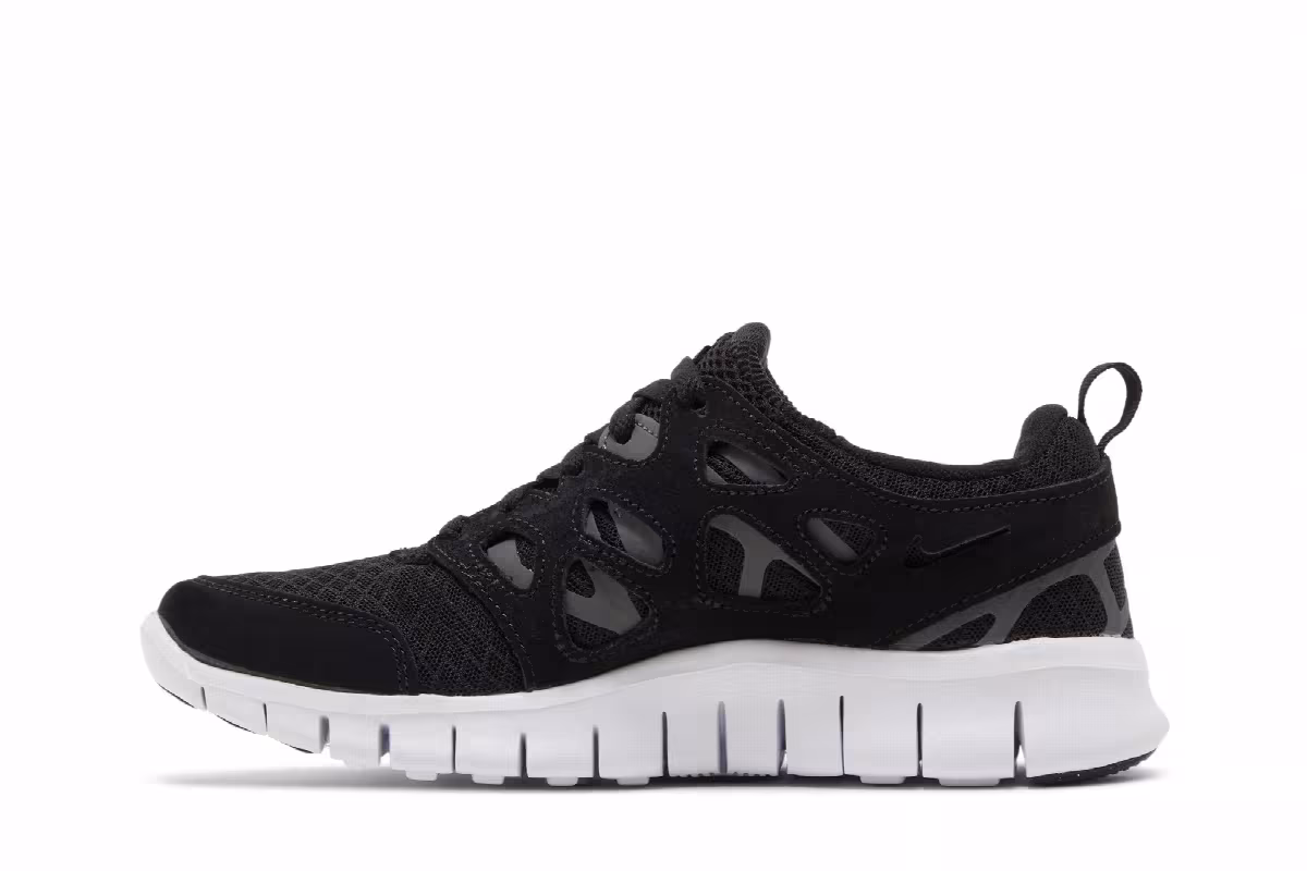 Nike Free Run 2 GS Black White, view 4