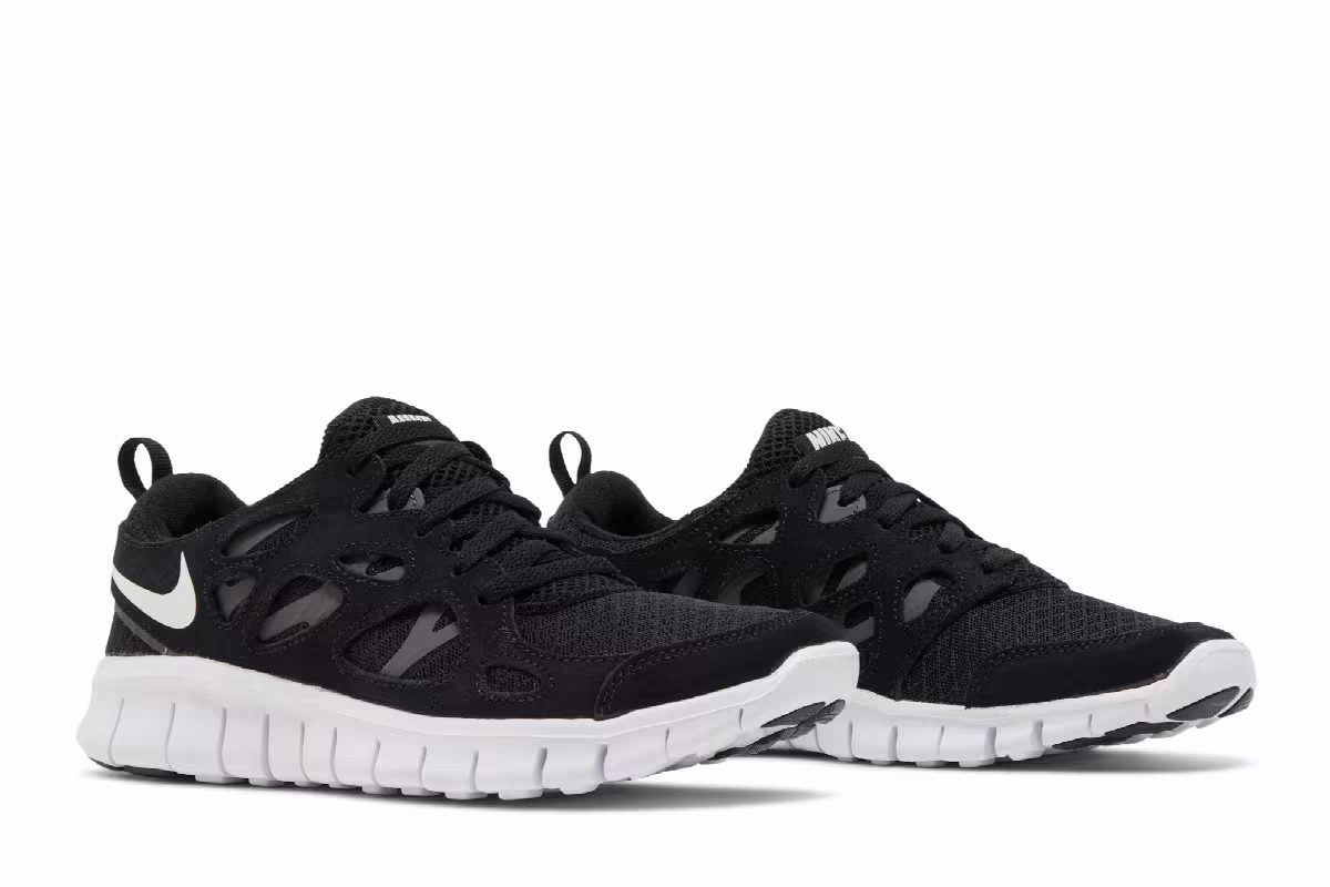 Nike Free Run 2 GS Black White, view 9