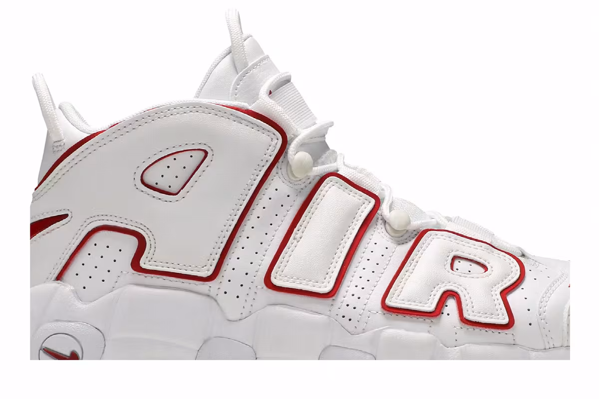 Nike Air More Uptempo White Varsity Red 2021, view 3