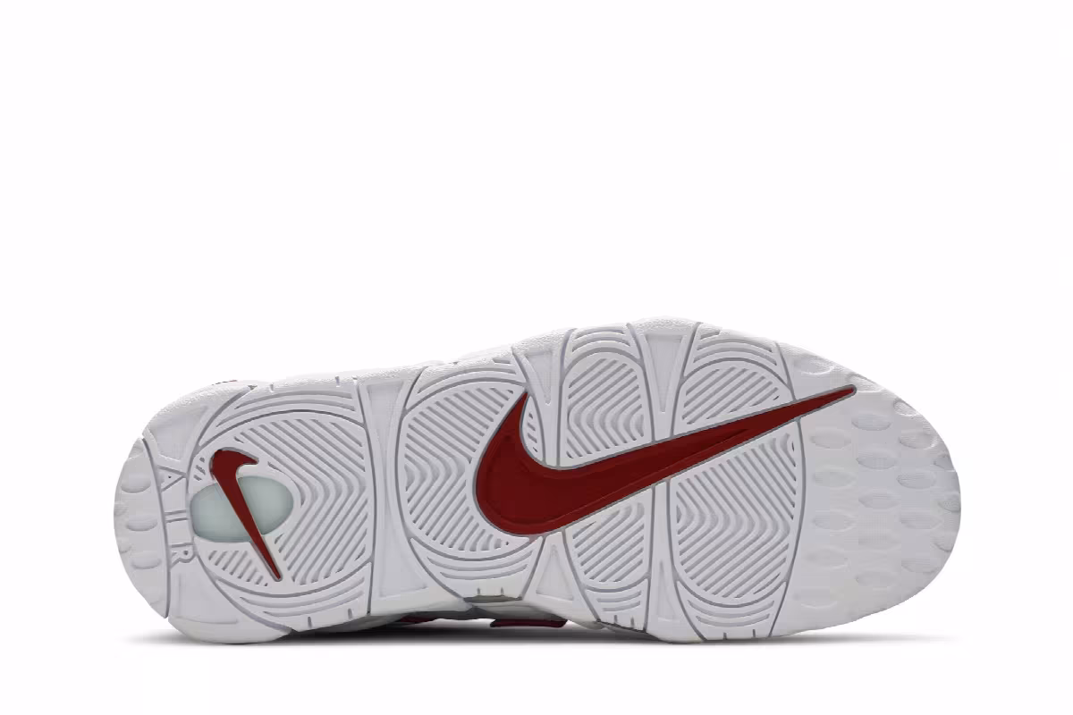 Nike Air More Uptempo White Varsity Red 2021, view 5