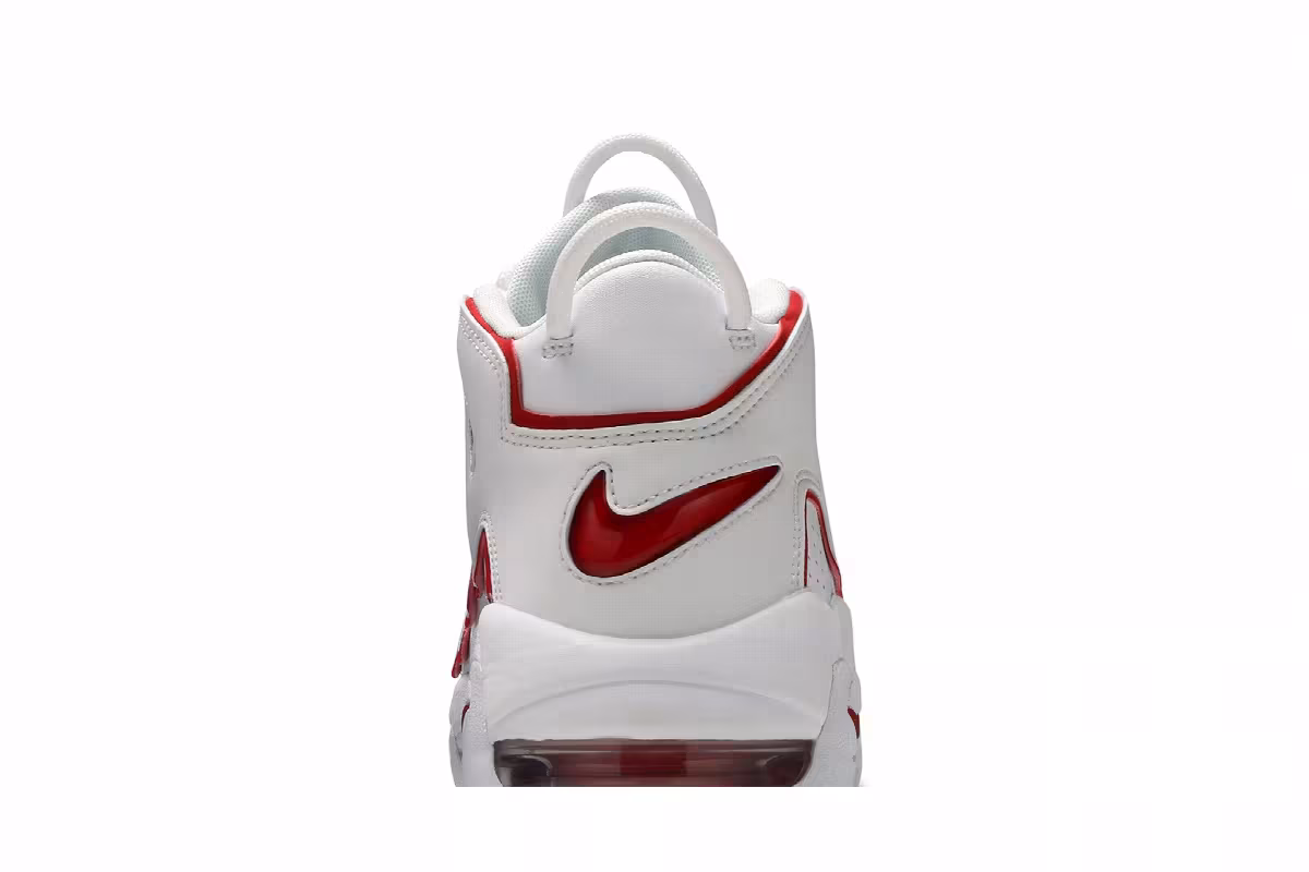 Nike Air More Uptempo White Varsity Red 2021, view 8