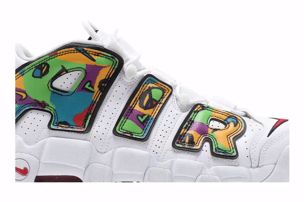 Nike Air More Uptempo Peace, Love, Basketball, view 3