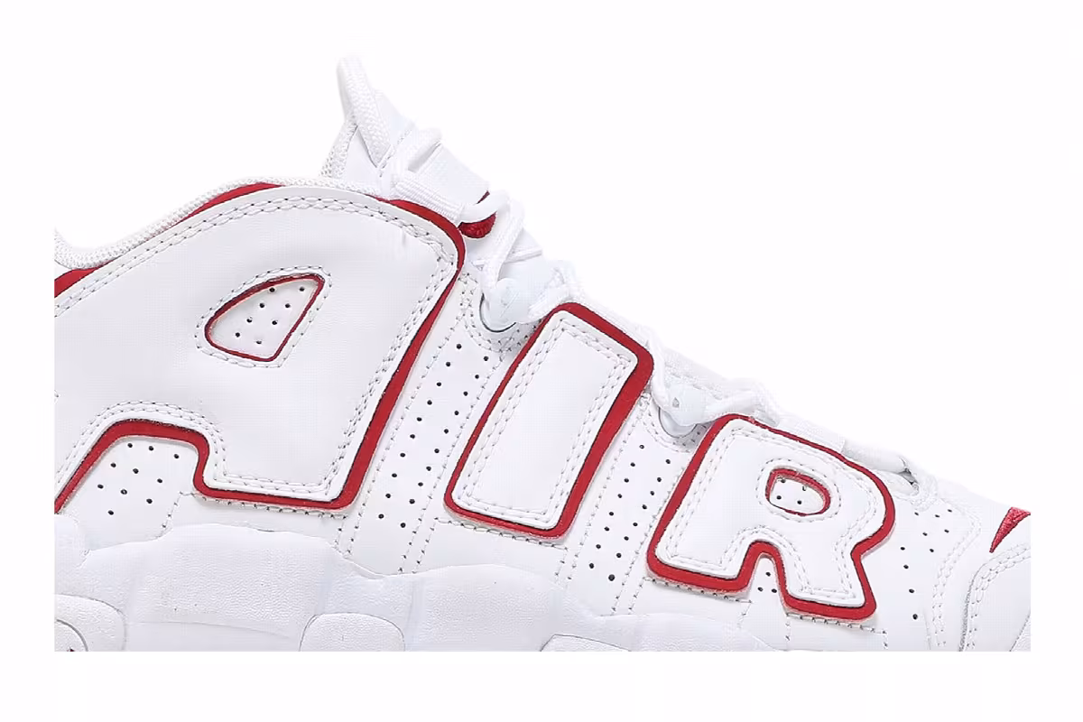 Nike Air More Uptempo GS White Varsity Red 2021, view 3