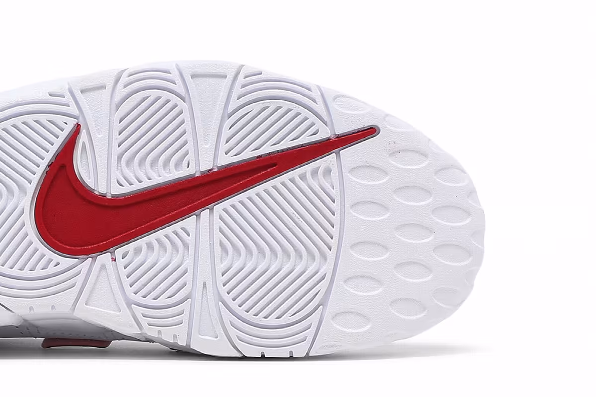 Nike Air More Uptempo GS White Varsity Red 2021, view 6
