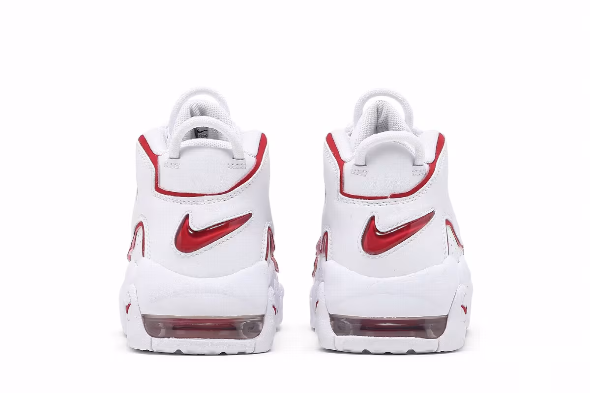 Nike Air More Uptempo GS White Varsity Red 2021, view 7