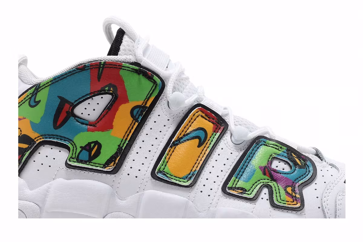 Nike Air More Uptempo GS Peace, Love, Basketball, view 3