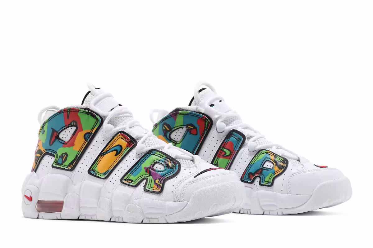 Nike Air More Uptempo GS Peace, Love, Basketball, view 9