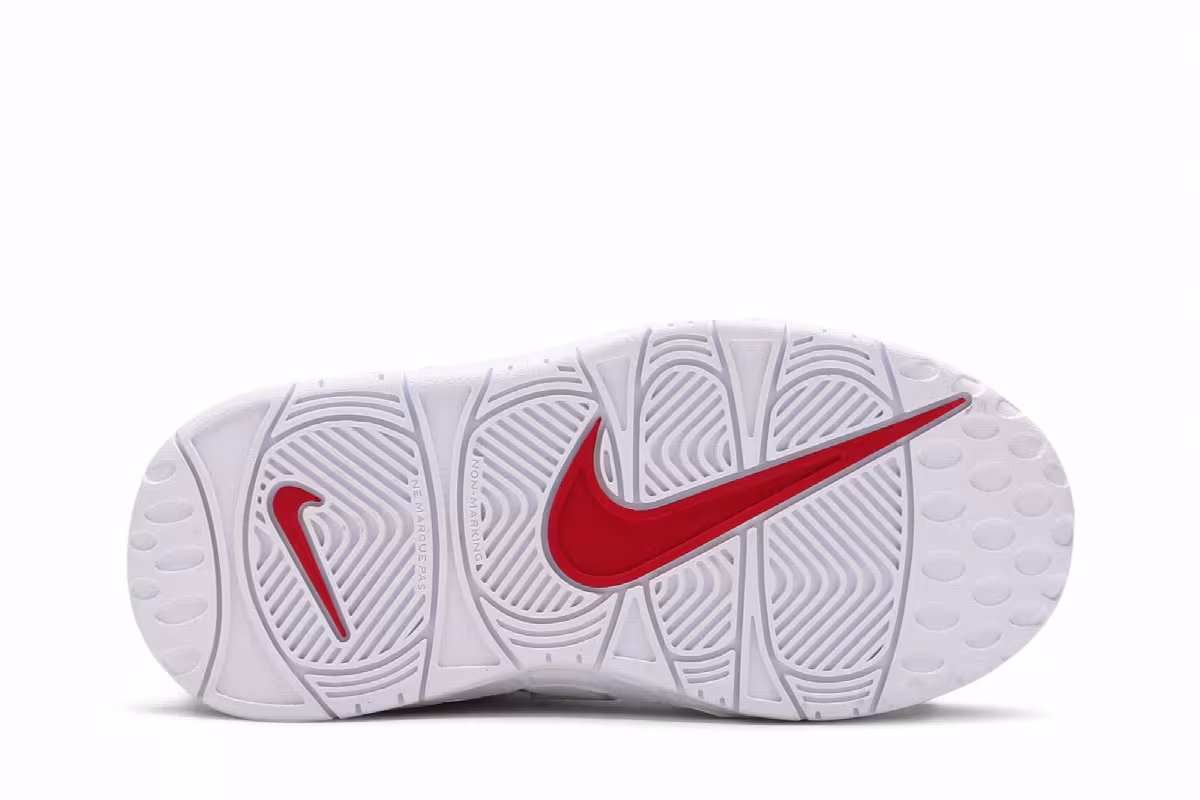 Nike Air More Uptempo TD White Varsity Red 2021, view 5