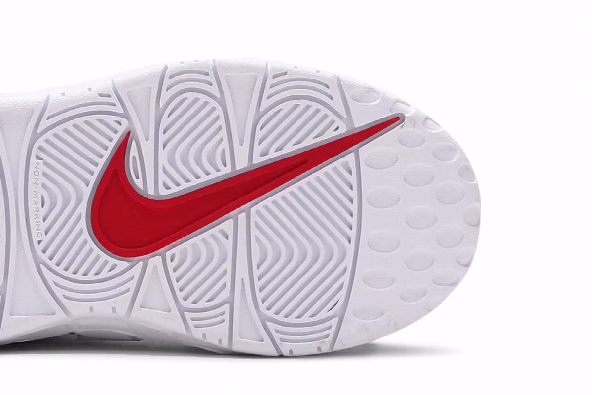 Nike Air More Uptempo TD White Varsity Red 2021, view 6