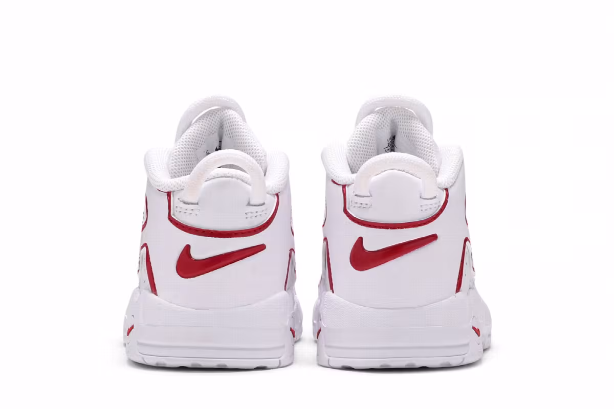 Nike Air More Uptempo TD White Varsity Red 2021, view 7