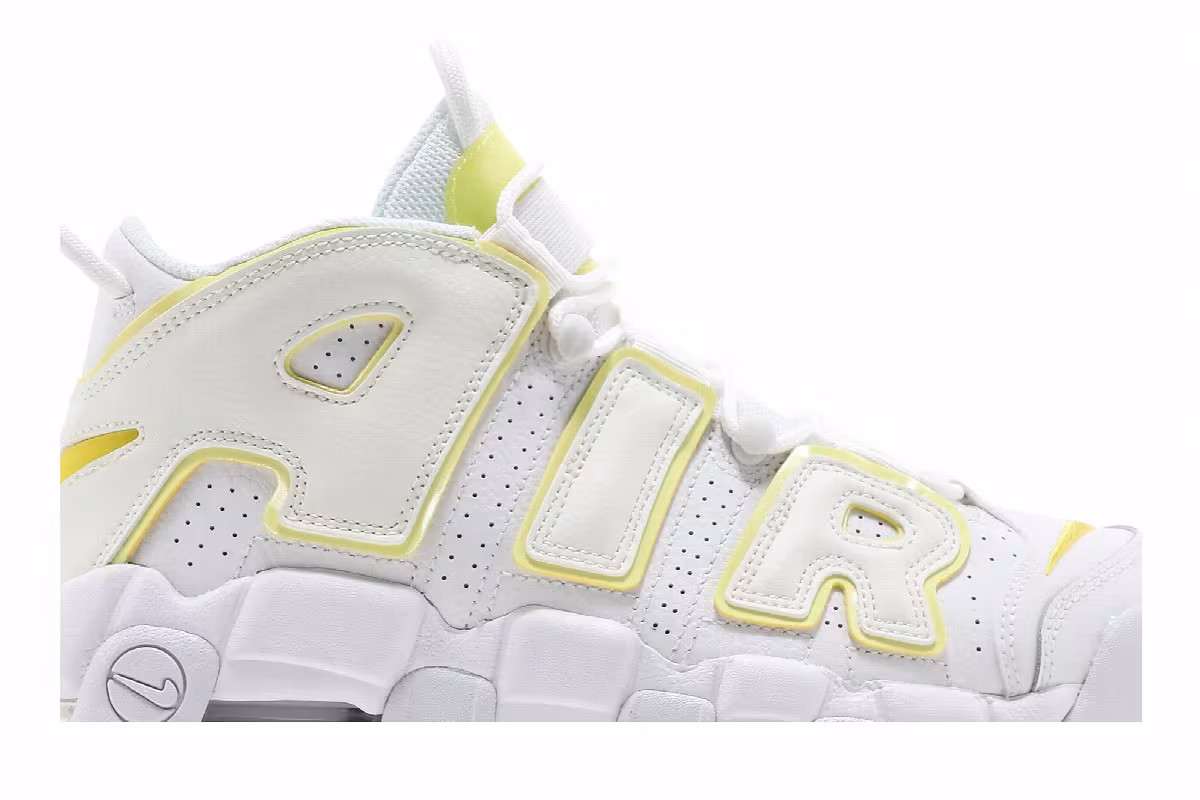 Nike Women's Air More Uptempo Light Citron, view 3
