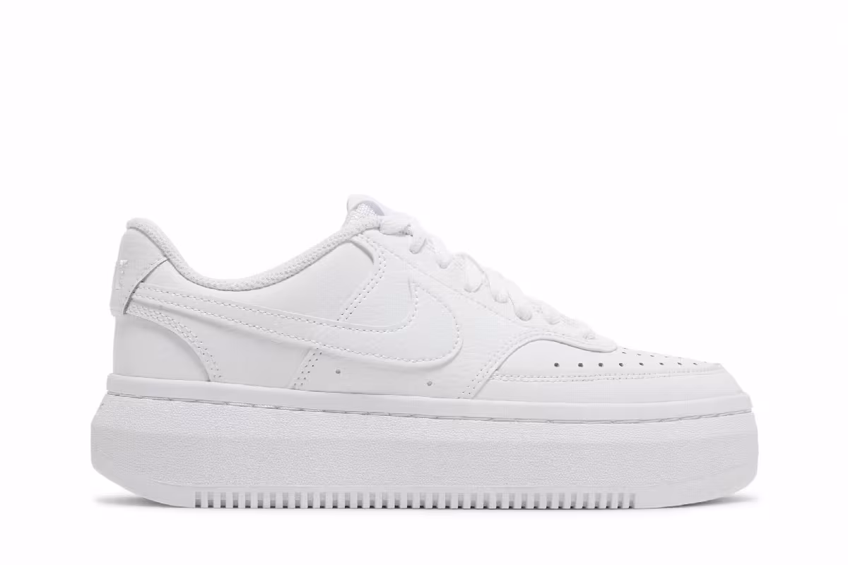 Nike Women's Court Vision Alta Triple White, view 2