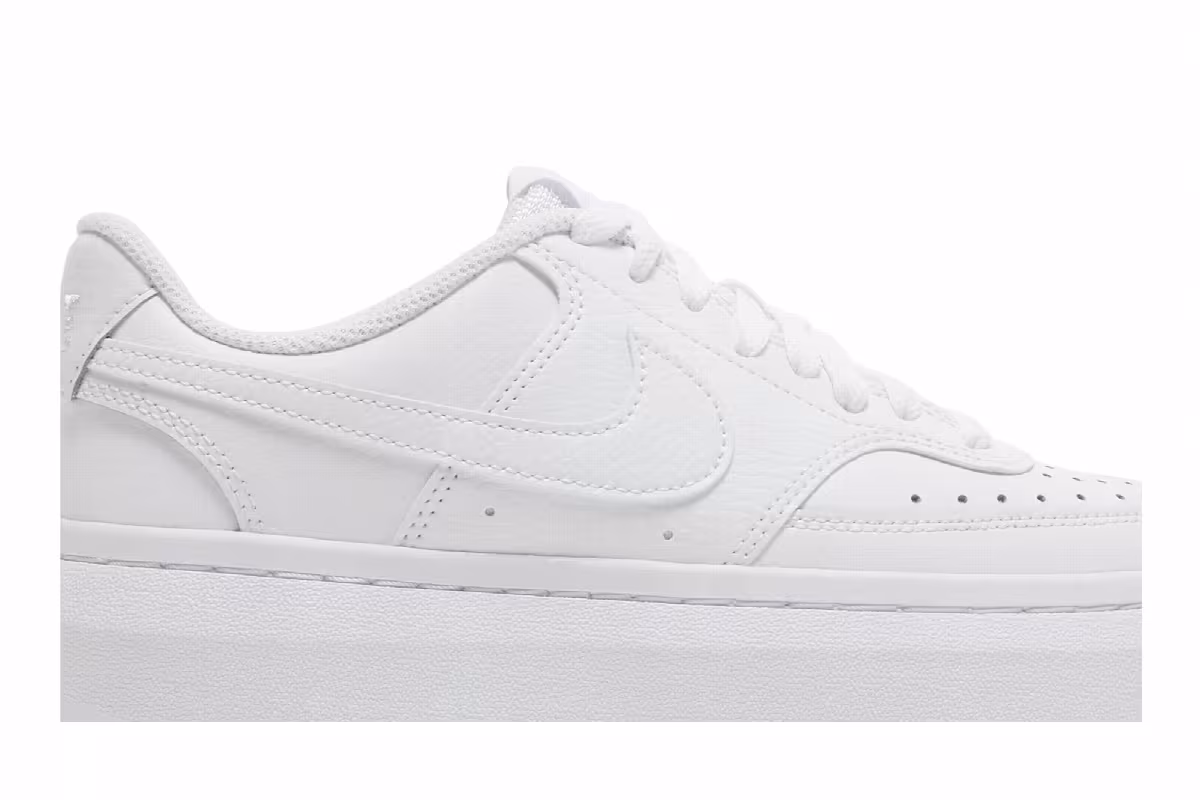 Nike Women's Court Vision Alta Triple White, view 3