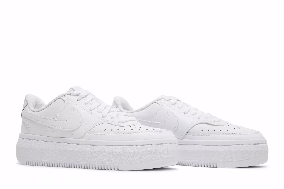 Nike Women's Court Vision Alta Triple White, view 9