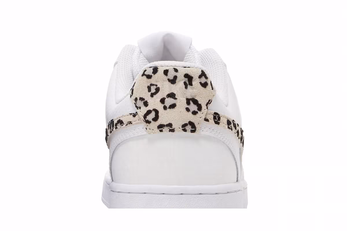 Nike Women's Court Vision Low Leopard Swoosh - White, view 8