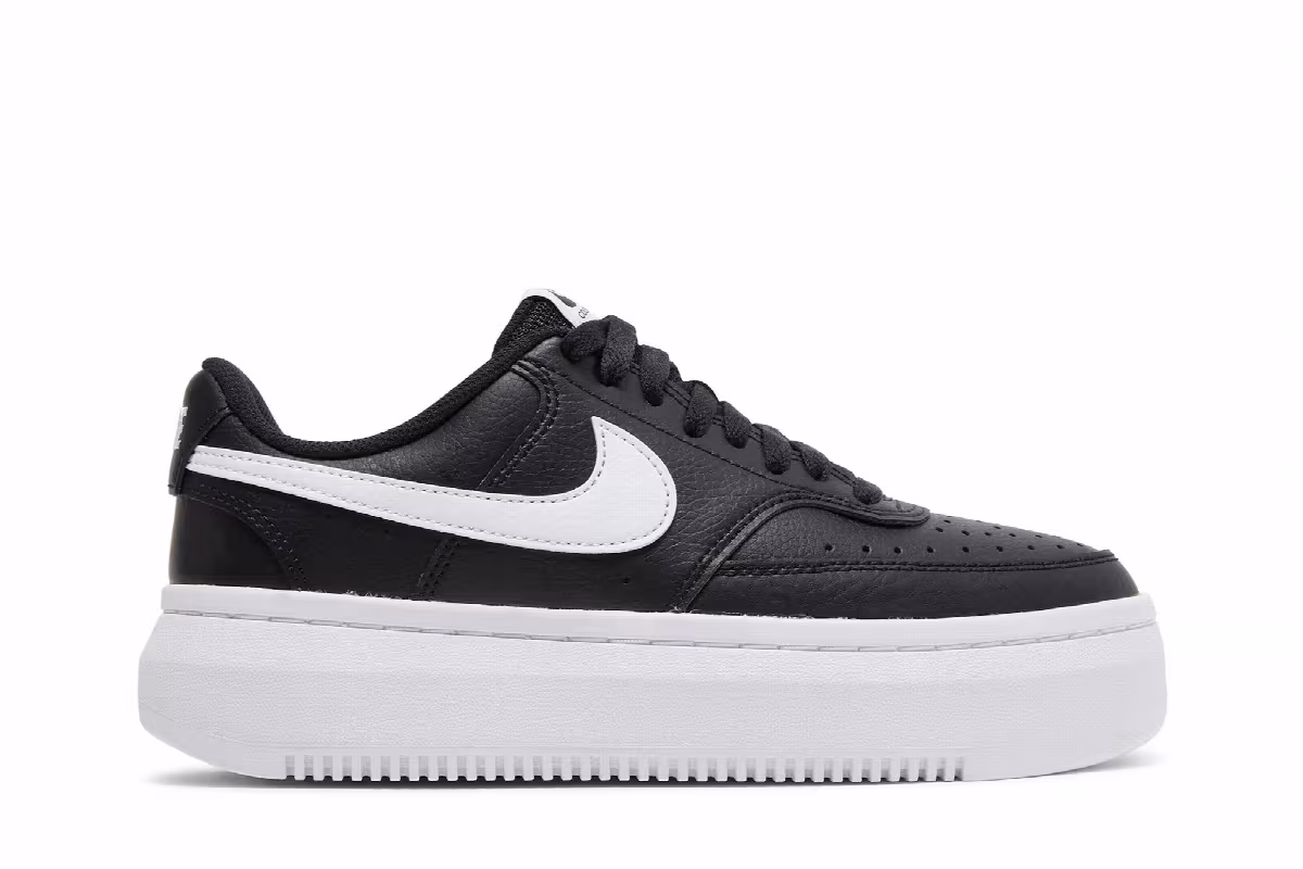 Nike Women's Court Vision Alta Black White, view 2