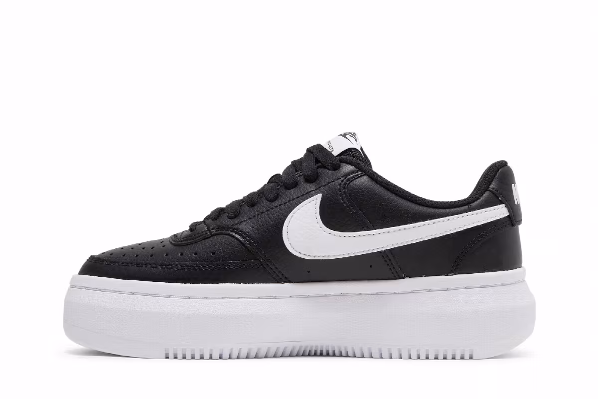 Nike Women's Court Vision Alta Black White, view 4