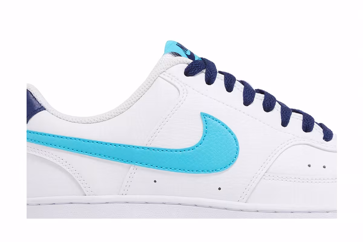 Nike Court Vision Low White Turquoise Blue, view 3