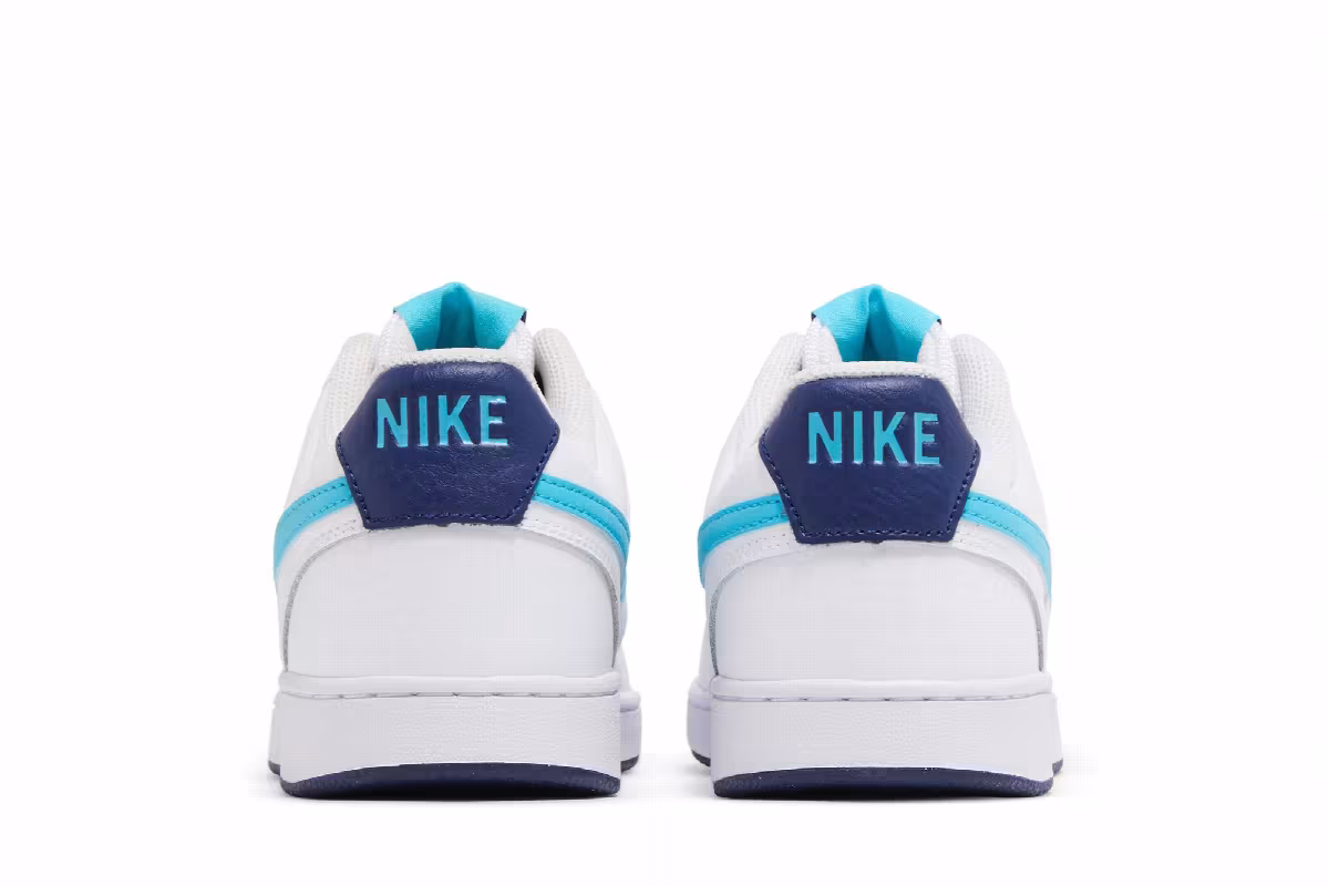 Nike Court Vision Low White Turquoise Blue, view 7