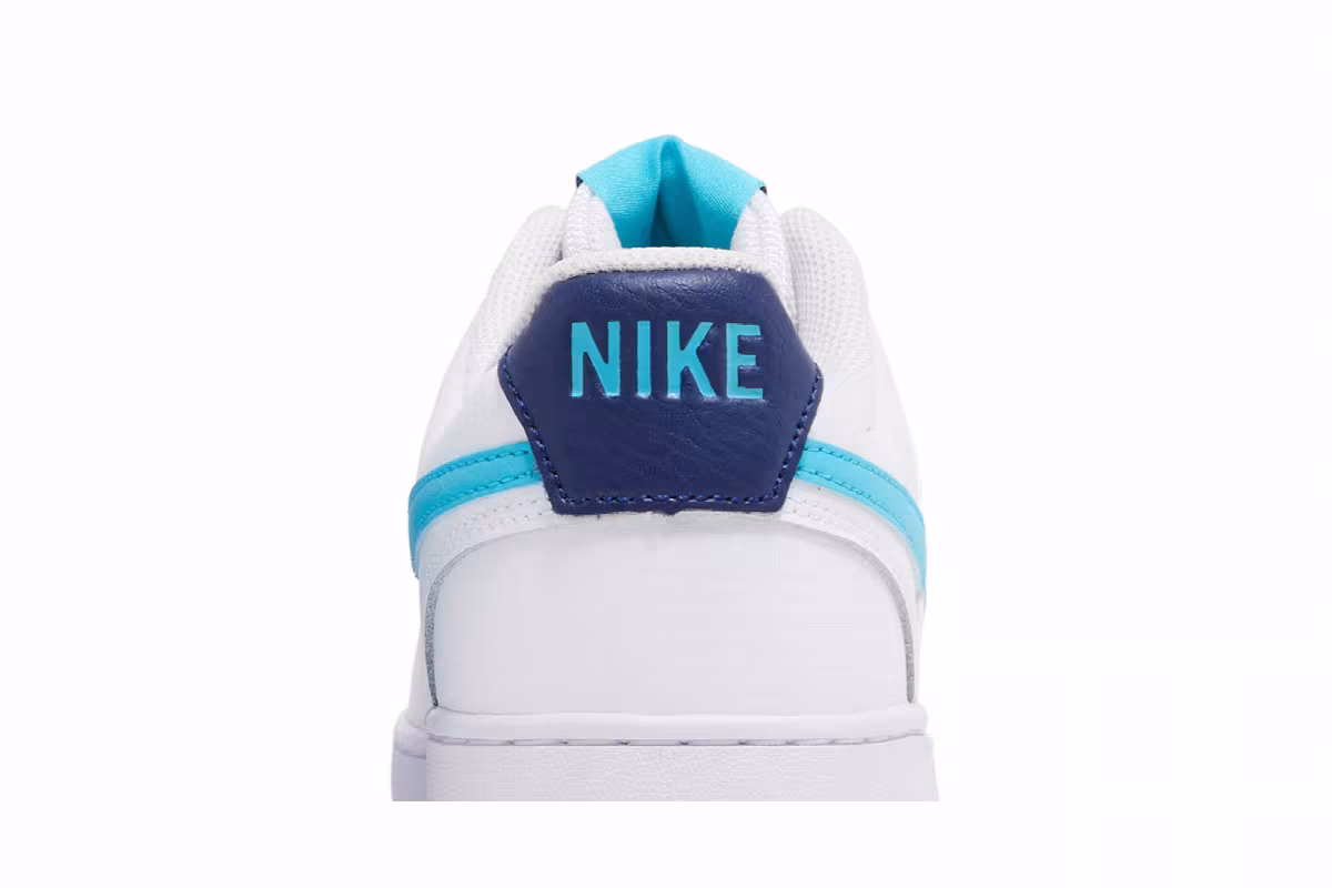 Nike Court Vision Low White Turquoise Blue, view 8