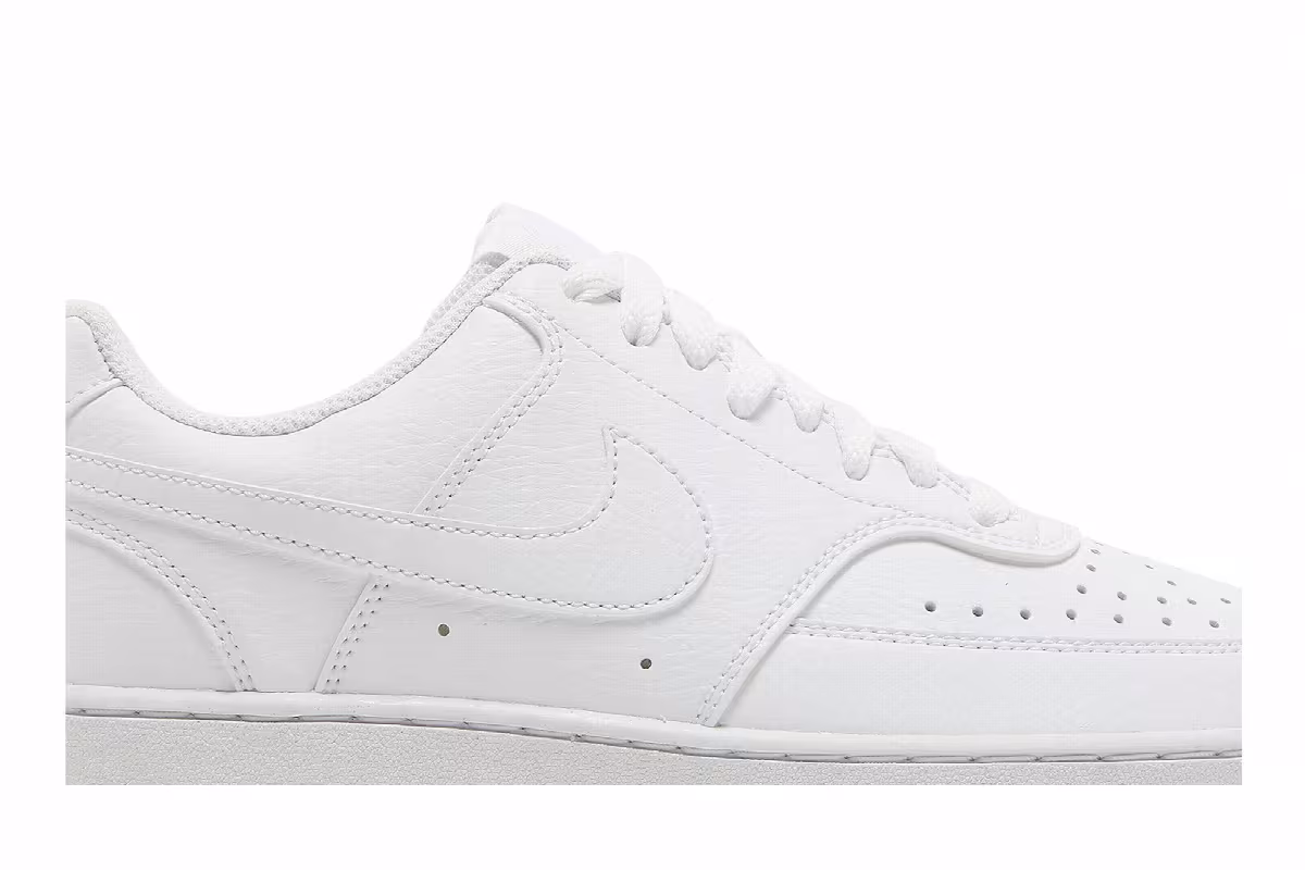 Nike Women's Court Vision Low Next Nature Triple White, view 3