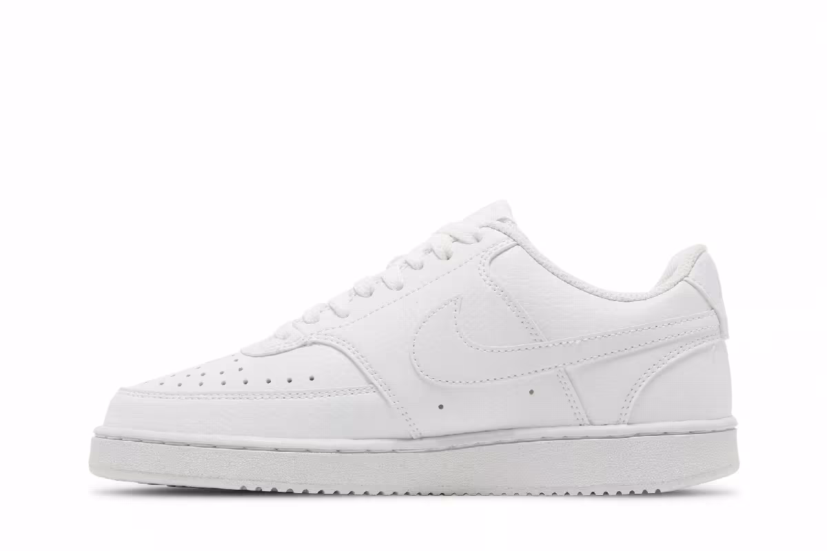 Nike Women's Court Vision Low Next Nature Triple White, view 4