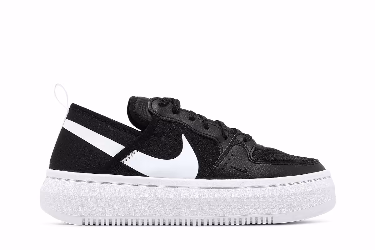 Nike Women's Court Vision Alta TXT Black White, view 2