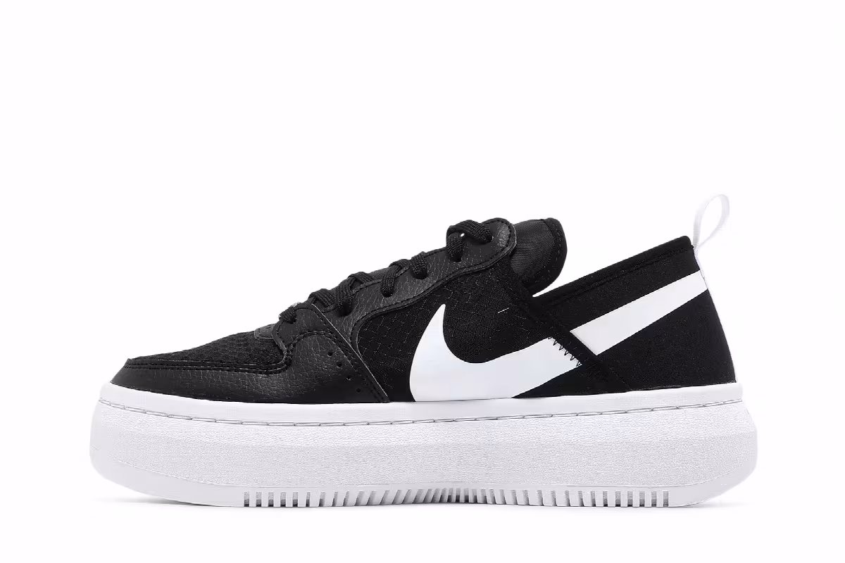 Nike Women's Court Vision Alta TXT Black White, view 4
