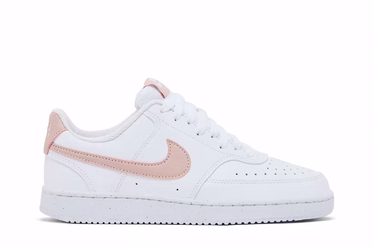 Nike Women's Court Vision Low Next Nature White Pink Oxford, view 2
