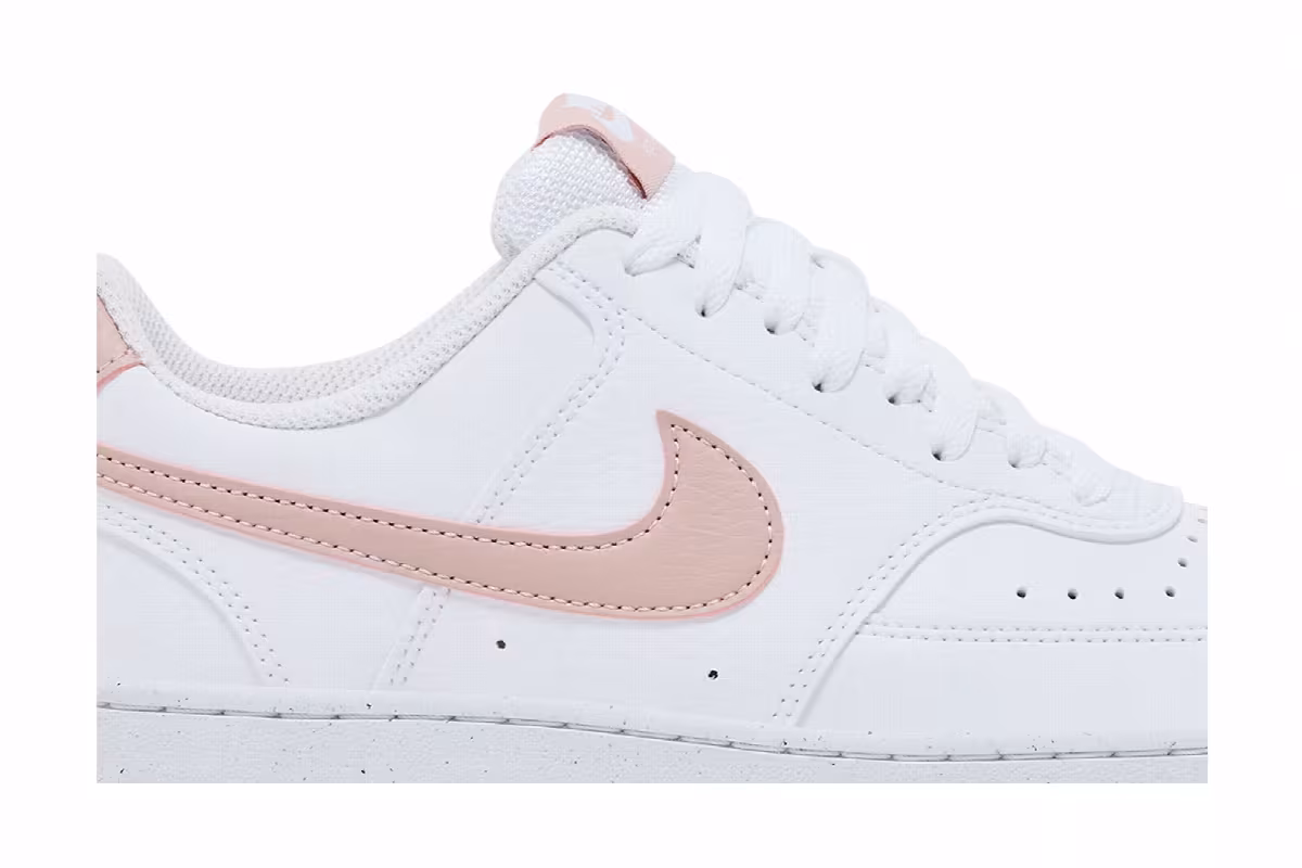 Nike Women's Court Vision Low Next Nature White Pink Oxford, view 3
