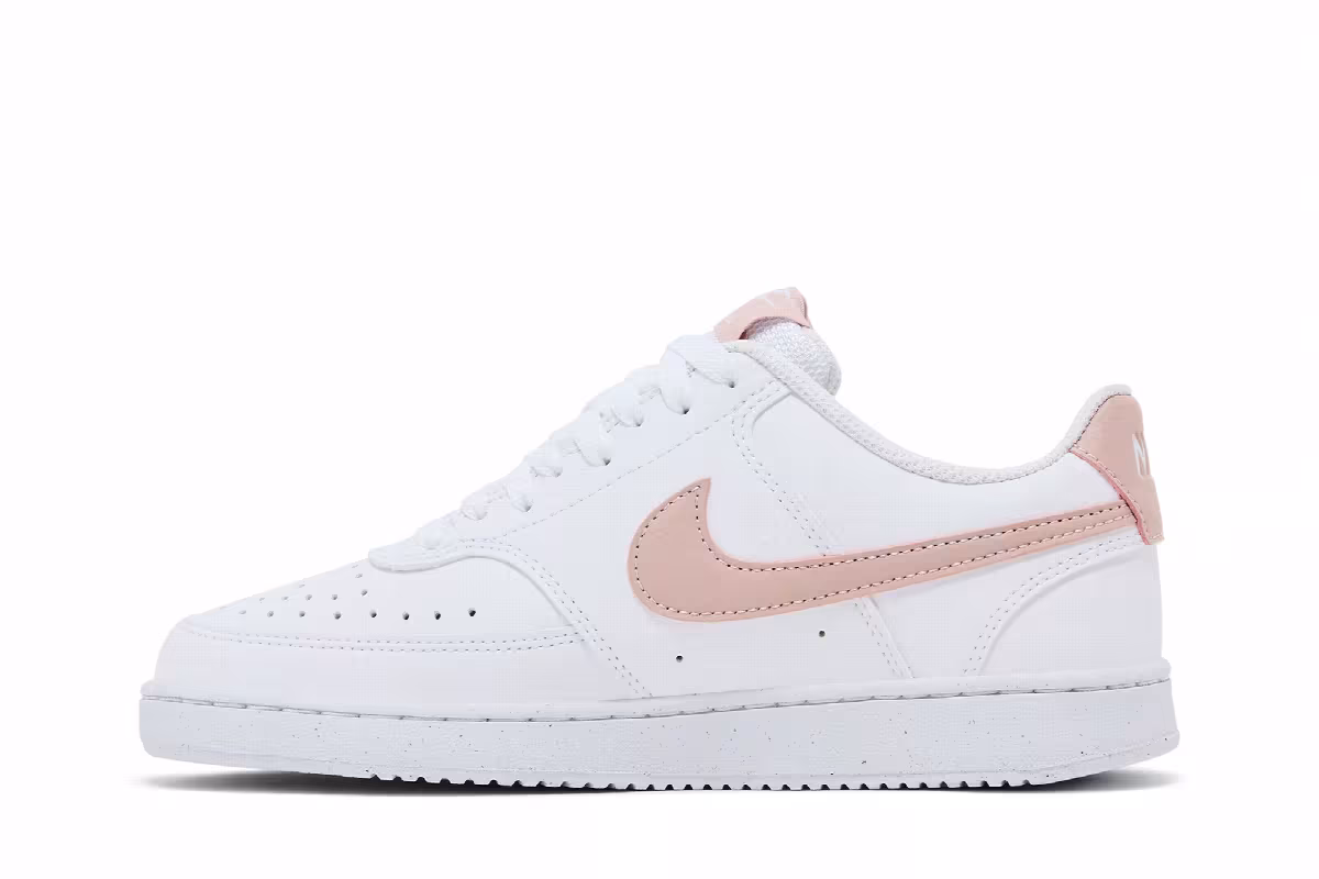 Nike Women's Court Vision Low Next Nature White Pink Oxford, view 4