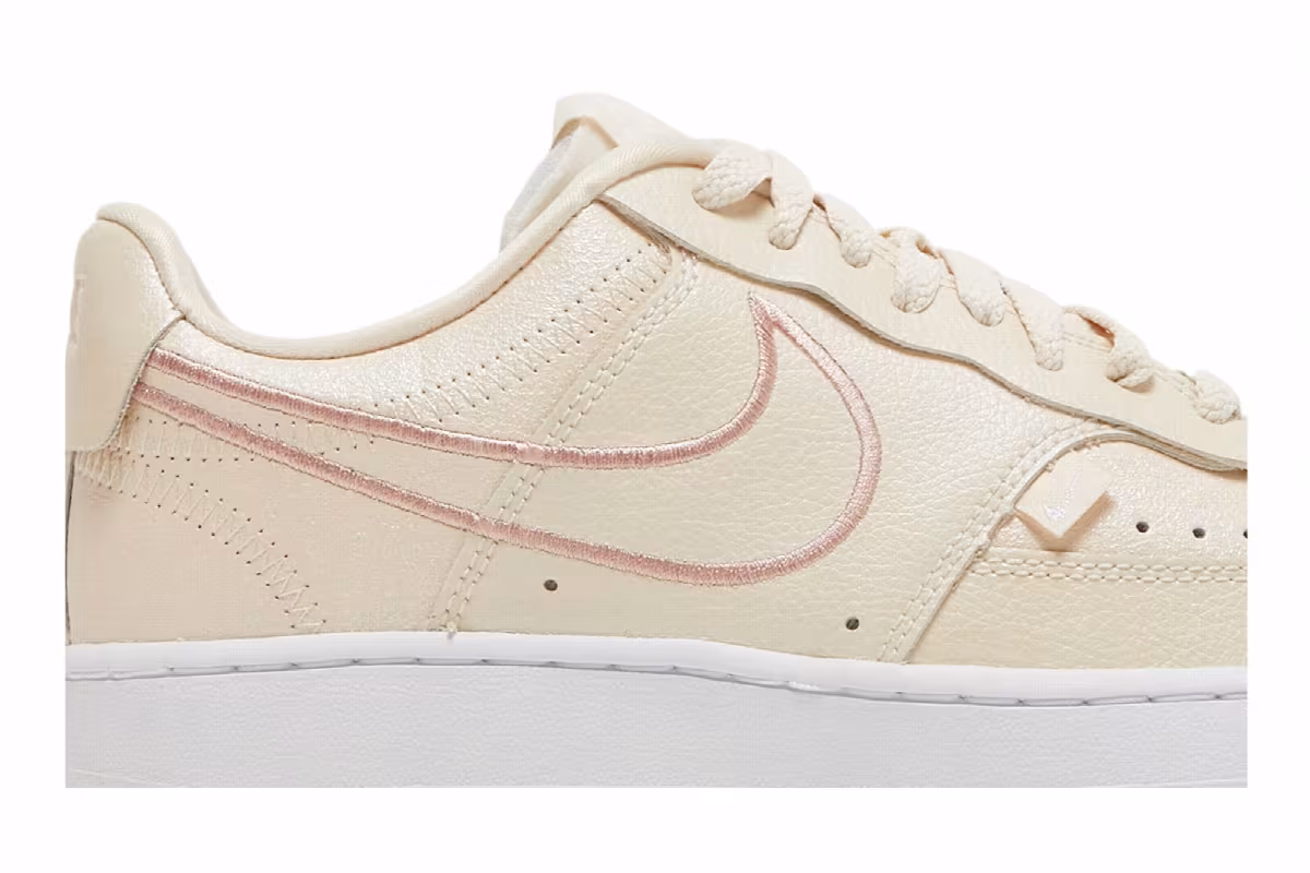 Nike Women's Court Vision Low Premium Pearl White, view 3
