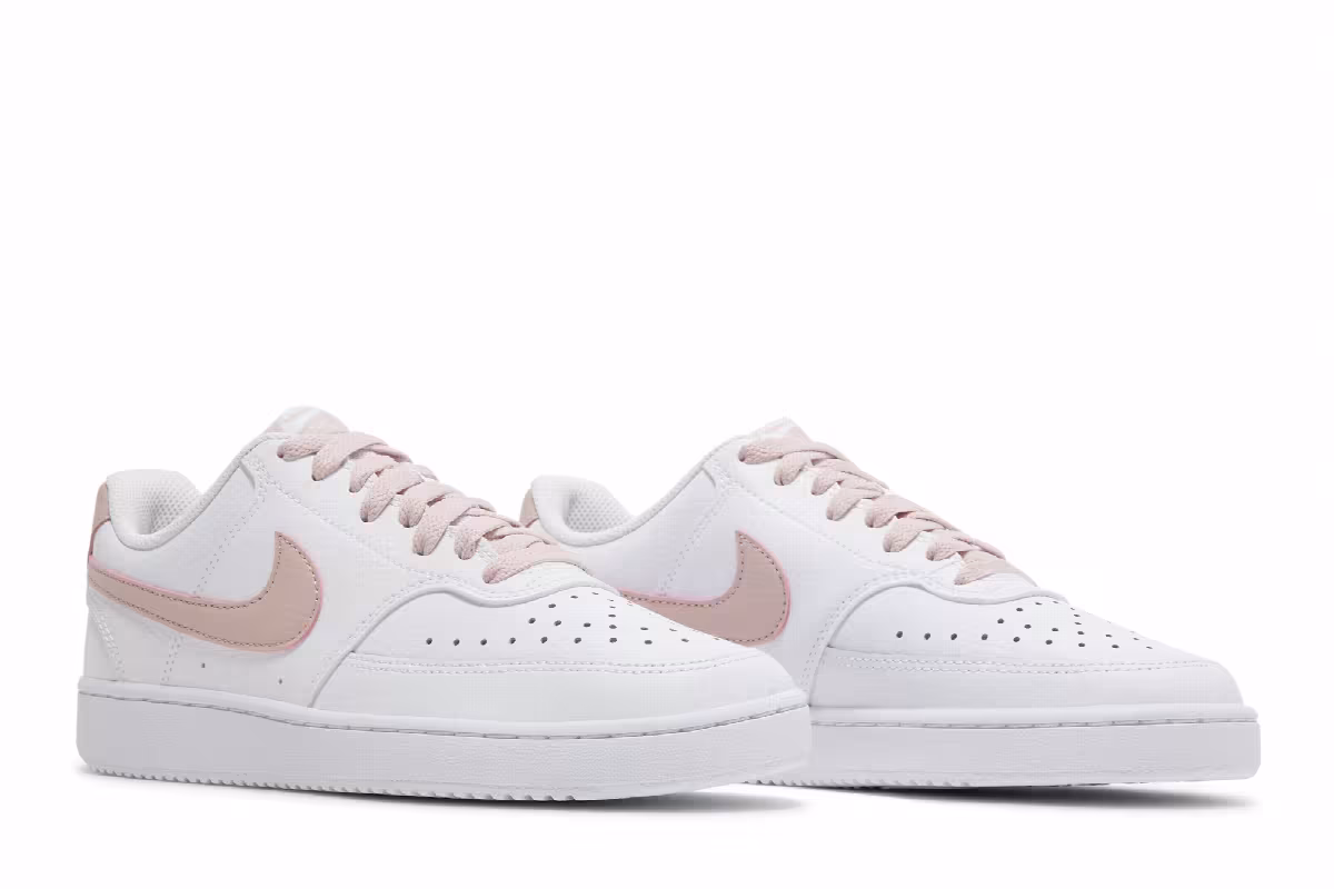 Nike Women's Court Vision Low White Pink Oxford, view 9