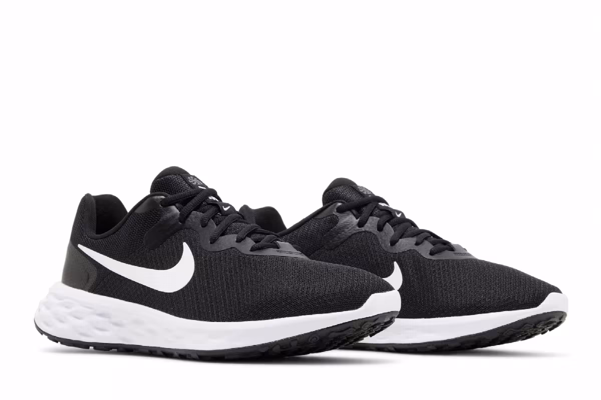 Nike Revolution 6 Extra Wide Black White, view 9
