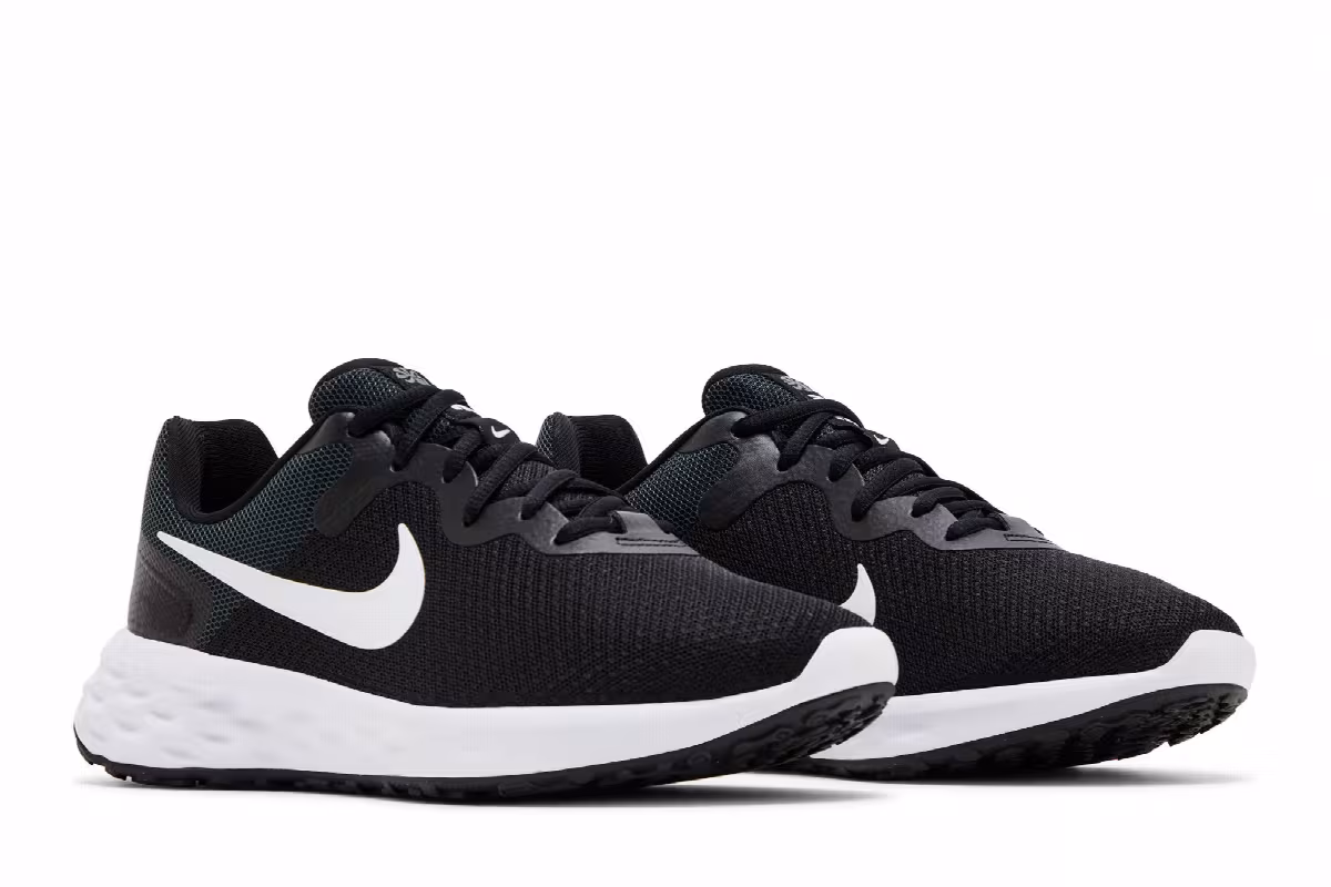 Nike Women's Revolution 6 Next Nature Wide Black White, view 9