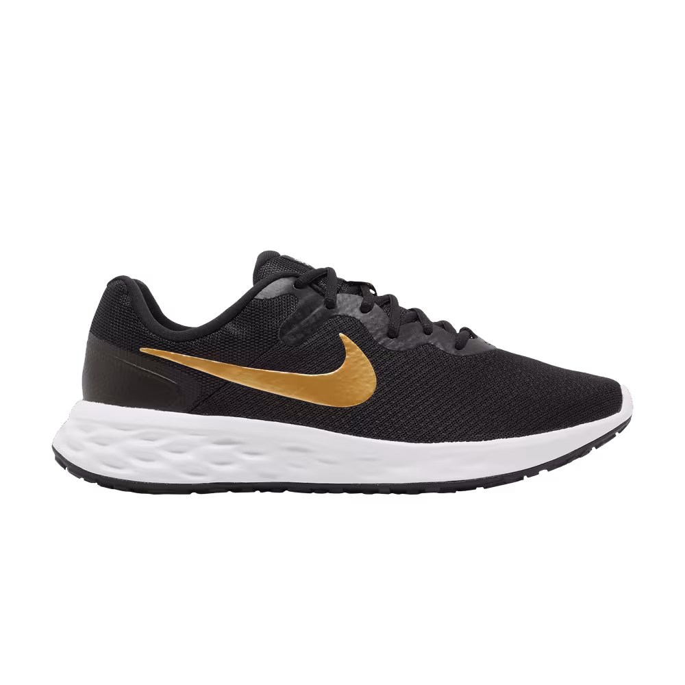 Nike Revolution 6 Black Metallic Gold