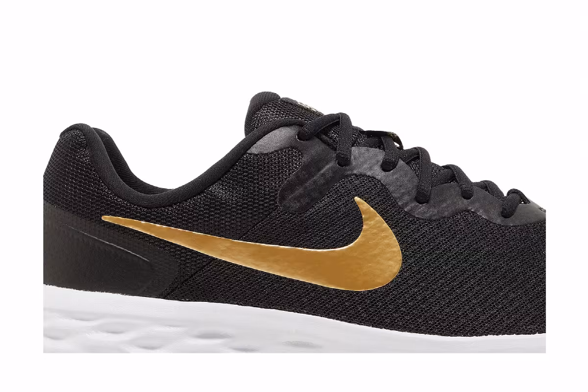Nike Revolution 6 Black Metallic Gold, view 3