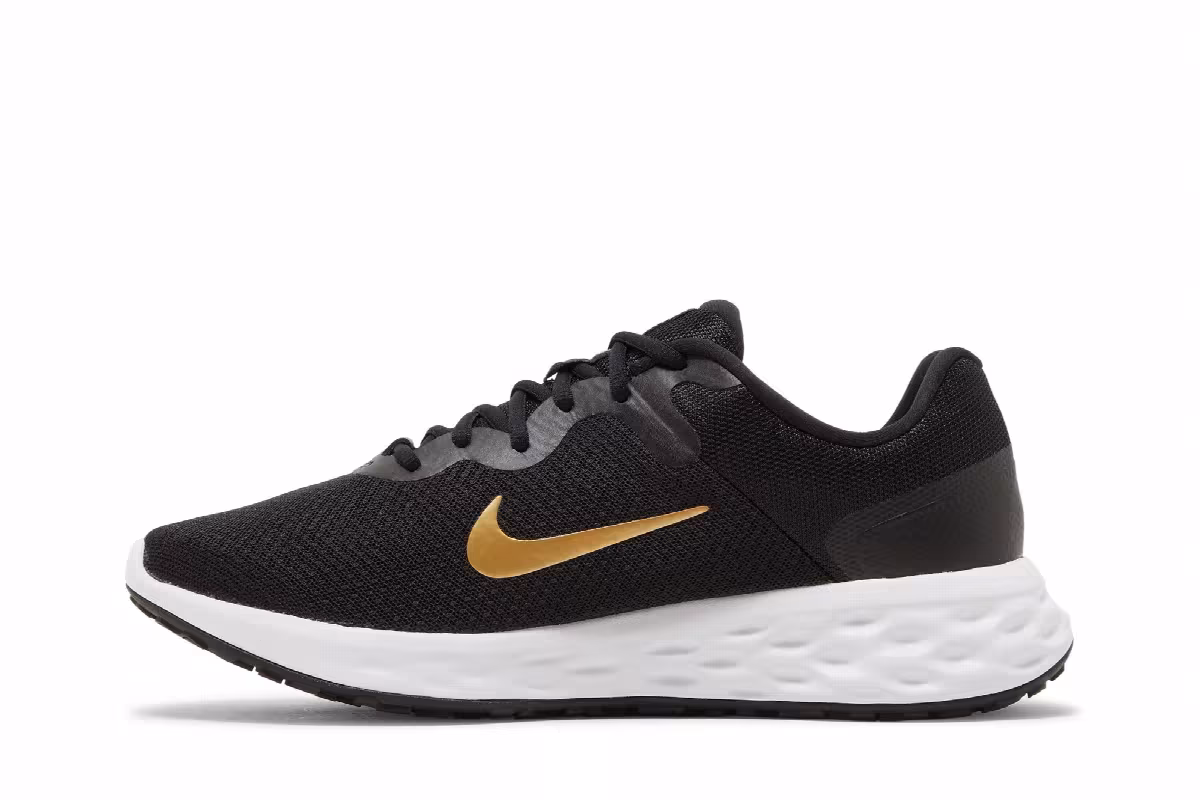 Nike Revolution 6 Black Metallic Gold, view 4